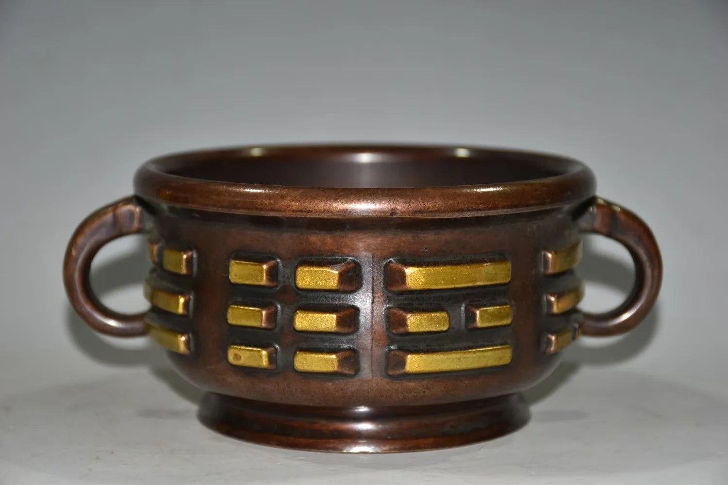 Antique Chinese copper hand-mand lion Tai ji censer statue,Handicrafts, best collection&adornment, Free shipping