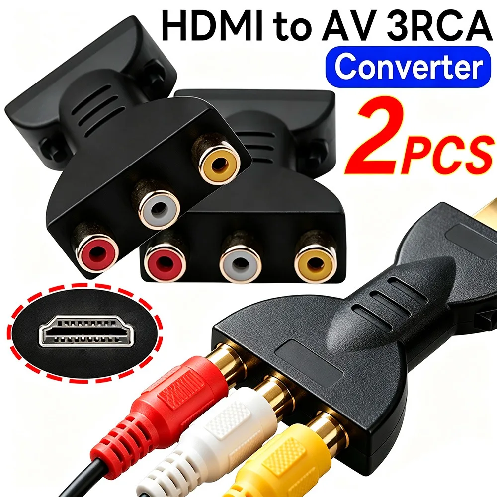 Digital Signal HDMI To AV 3RCA Converter Red/White/Yellow Audio Adapter Component Converter Video for TV DVD Projector Computer