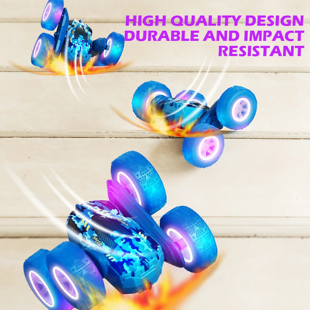 2.4G RC Stunt Car Double Sided Flip Remote Control Car 360° Rotation Off Road Rc Drift Children\'s Toys Cars For Girls Gift 