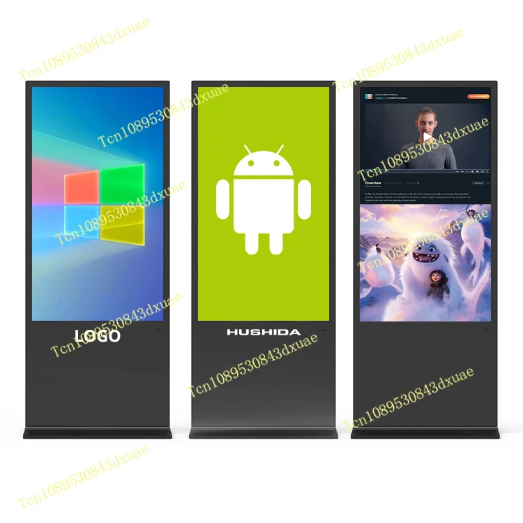 Best Selling 55 65 75 Inch Smart Kiosk Vertical LCD Advertising Display Digital Signage Totem Floor Standing Touch Screen Kiosk