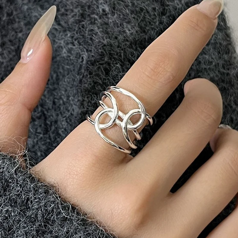 New 925 Sterling Silver Adjustable Stackable Vintage Ring, Gift for Her