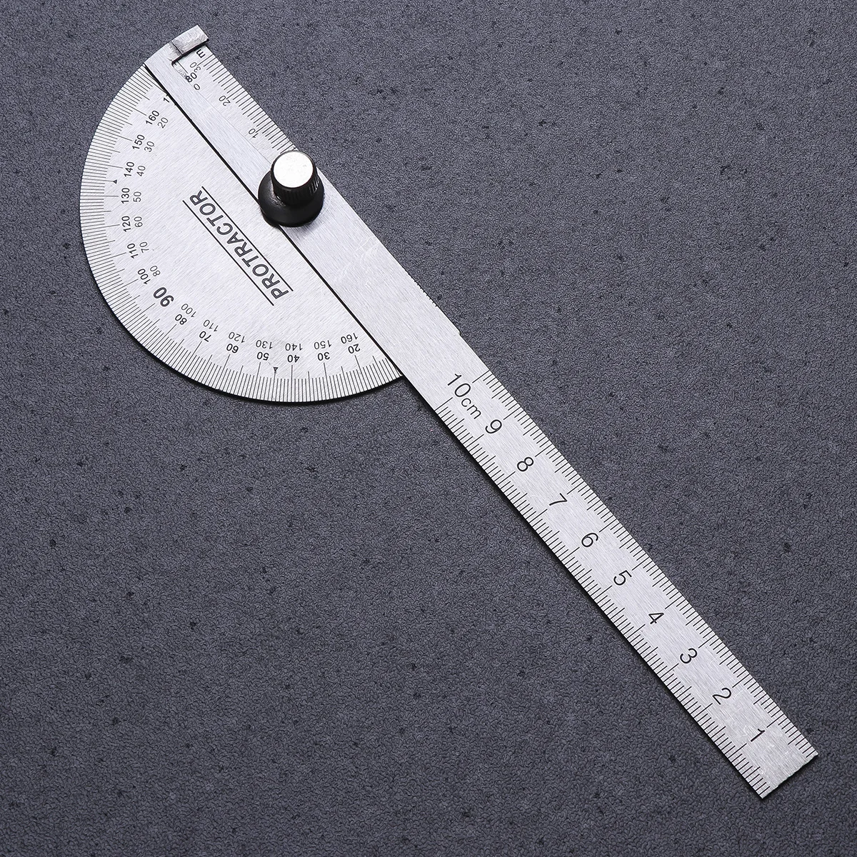 

2Pcs Stainless Steel 100mm Protractor Round Head Angle Ruler Multifunctional Swing Arm Measuring Tool for Office School