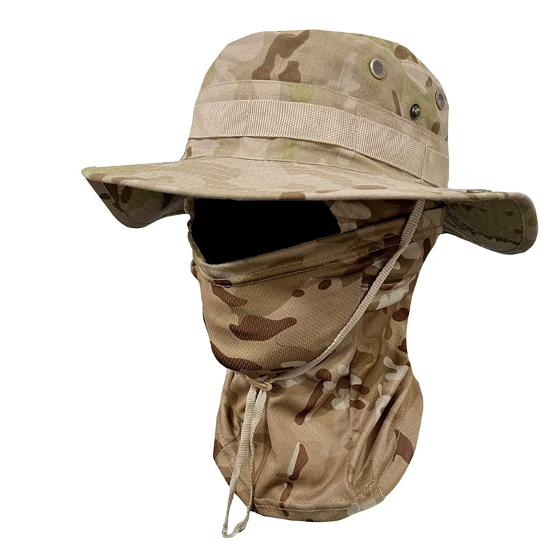 التمويه واسعة الحواف قبعة بالاكلافا مجموعة الرجال في الهواء الطلق ظلة Boonie قبعة طوي صياد قبعة الصيد الشمس حماية قبعة