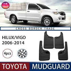 FOR Toyota Hilux Vigo 4WD 2006-2014 Car Molded Mud Flaps Splash Guards Mudguards Front Rear Styling Front Rear Car Accessories