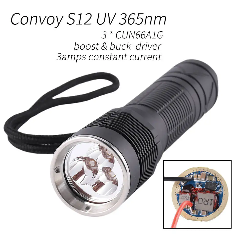 

Convoy S12 UV 365nm 21700 Flashlight