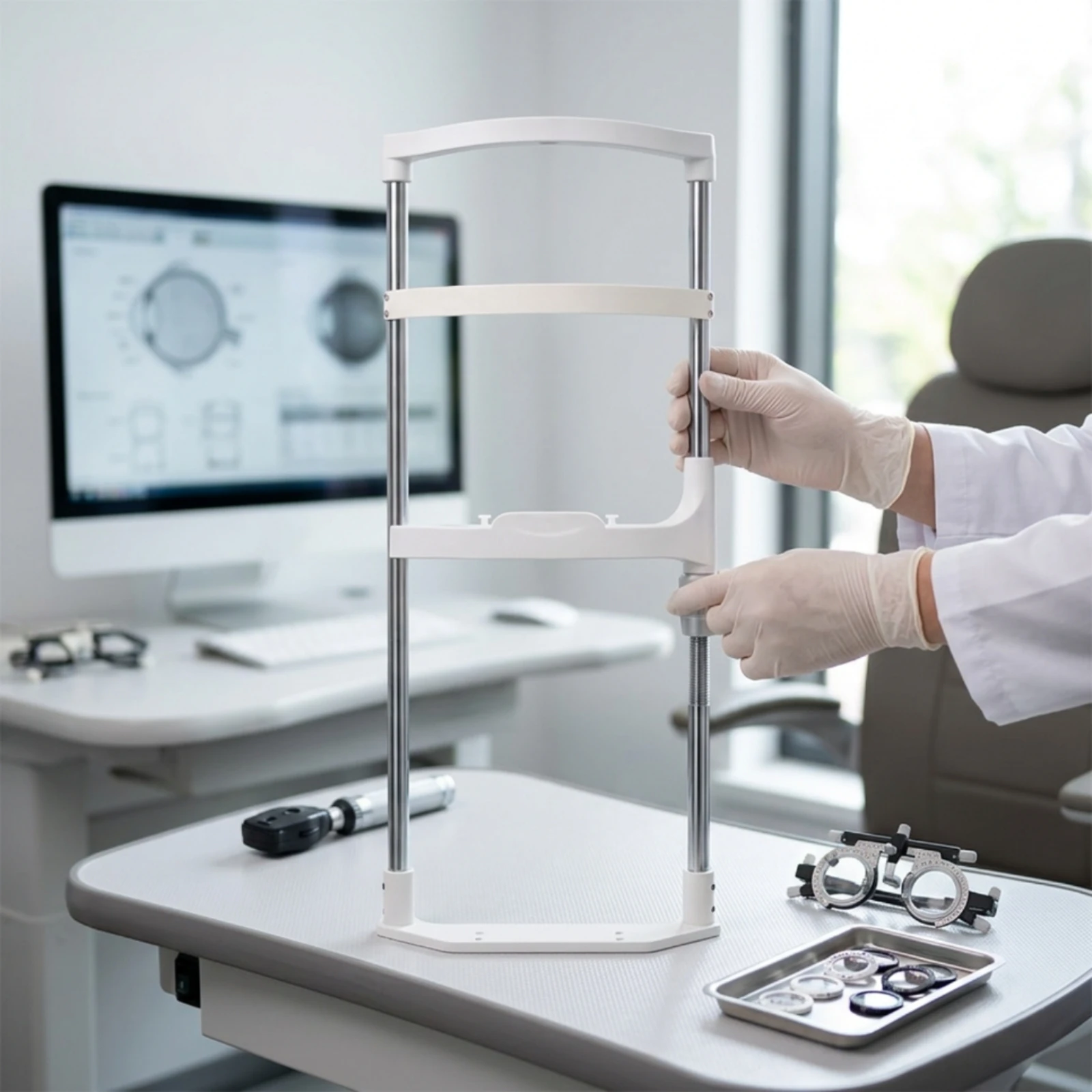 Forehead Rest Bracket Accurate Equipment for Optometrists, Eye Exams
