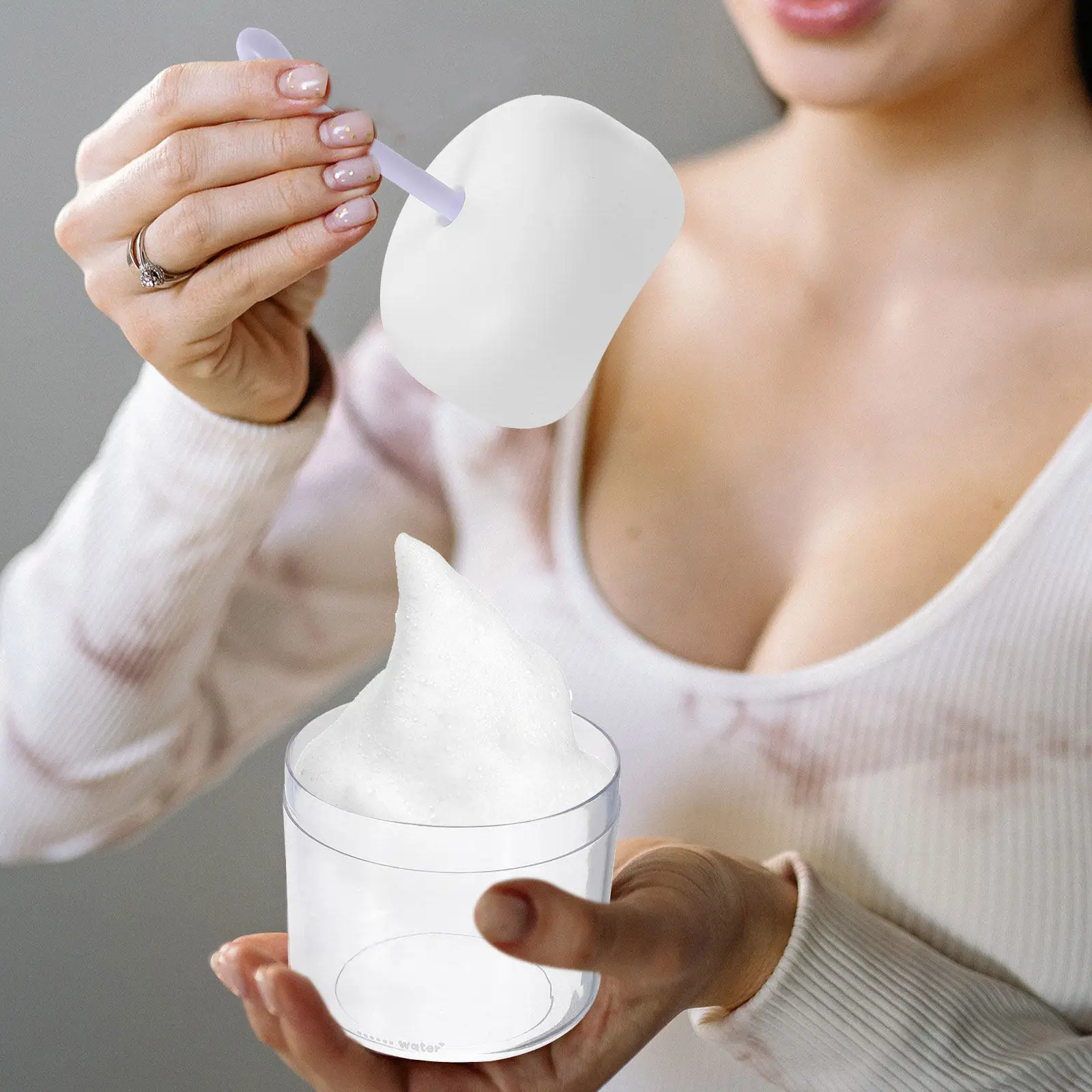 Portable Facial Foam Maker Bottle for Face Wash Cleanser Soap Shaving Cream Easy Bubble Former Compact Foaming Tool Transparent - view 5