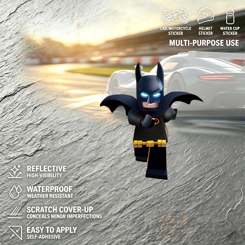 Car StickersCreative Cartoon Superhero Building Block Figure Toy High Quality for Play Display CollectionDecals