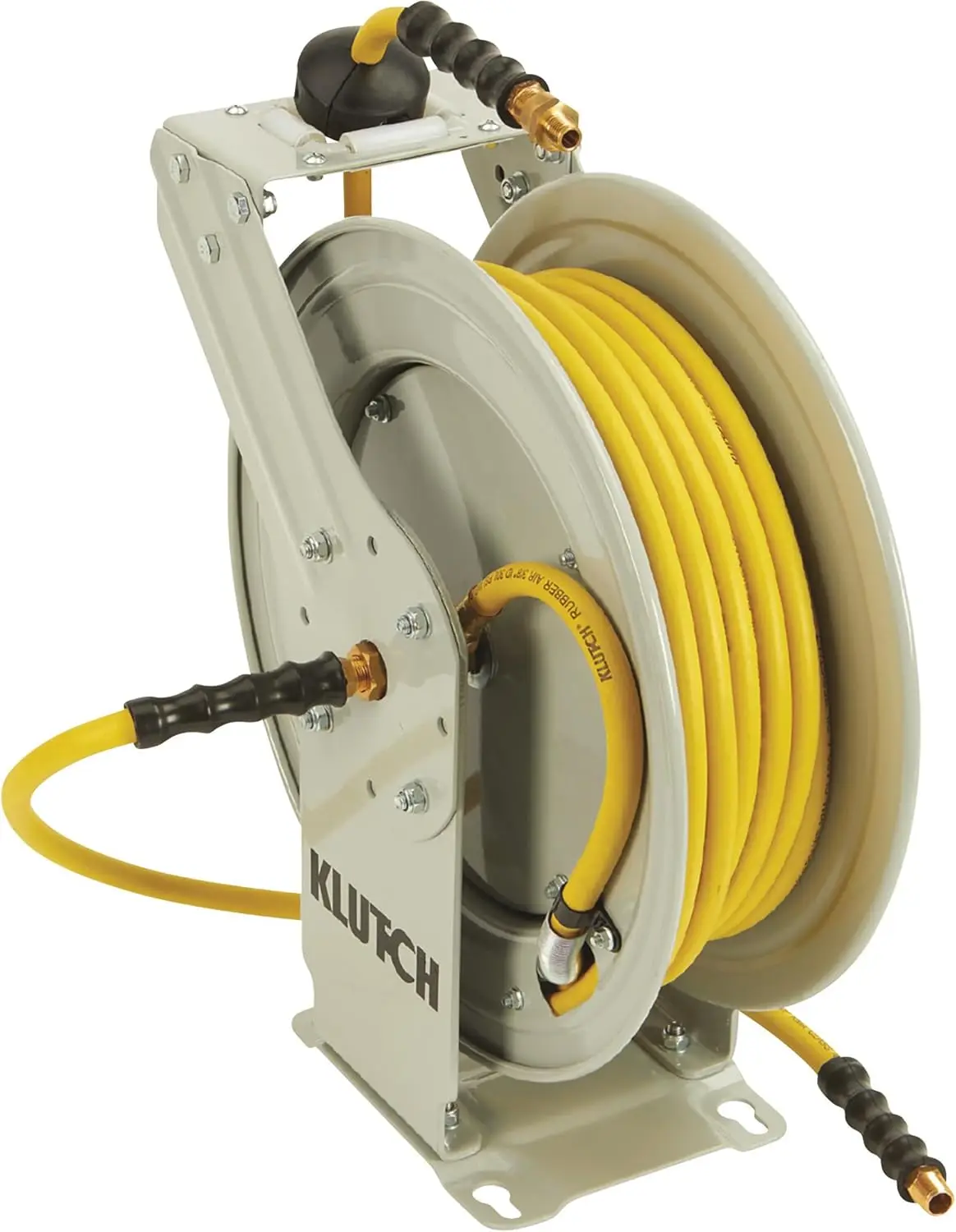 Auto-Rewind Air Hose Reel, With 1/2In.. X 100Ft. Oil-Resistant Rubber Hose, 300 Psi, Model# Osrda12100-Nt