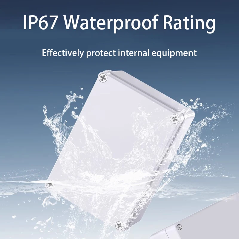 Project Junction Box Gray/Transparent Cover for Electrical Cable Outdoor Sealed IP67 Waterproof Enclosure Wire Electronic Cases