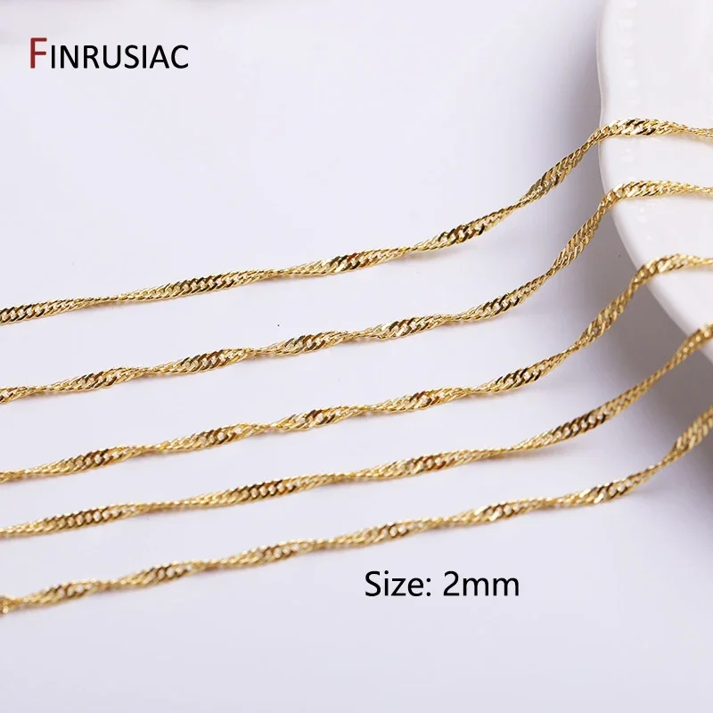 14K vergoldetes Messing Metall Rundes Gliederkabel Halskette Ketten Bulk für DIY Schmuckherstellung Materialien Handgefertigte Lieferungen – Detail 22