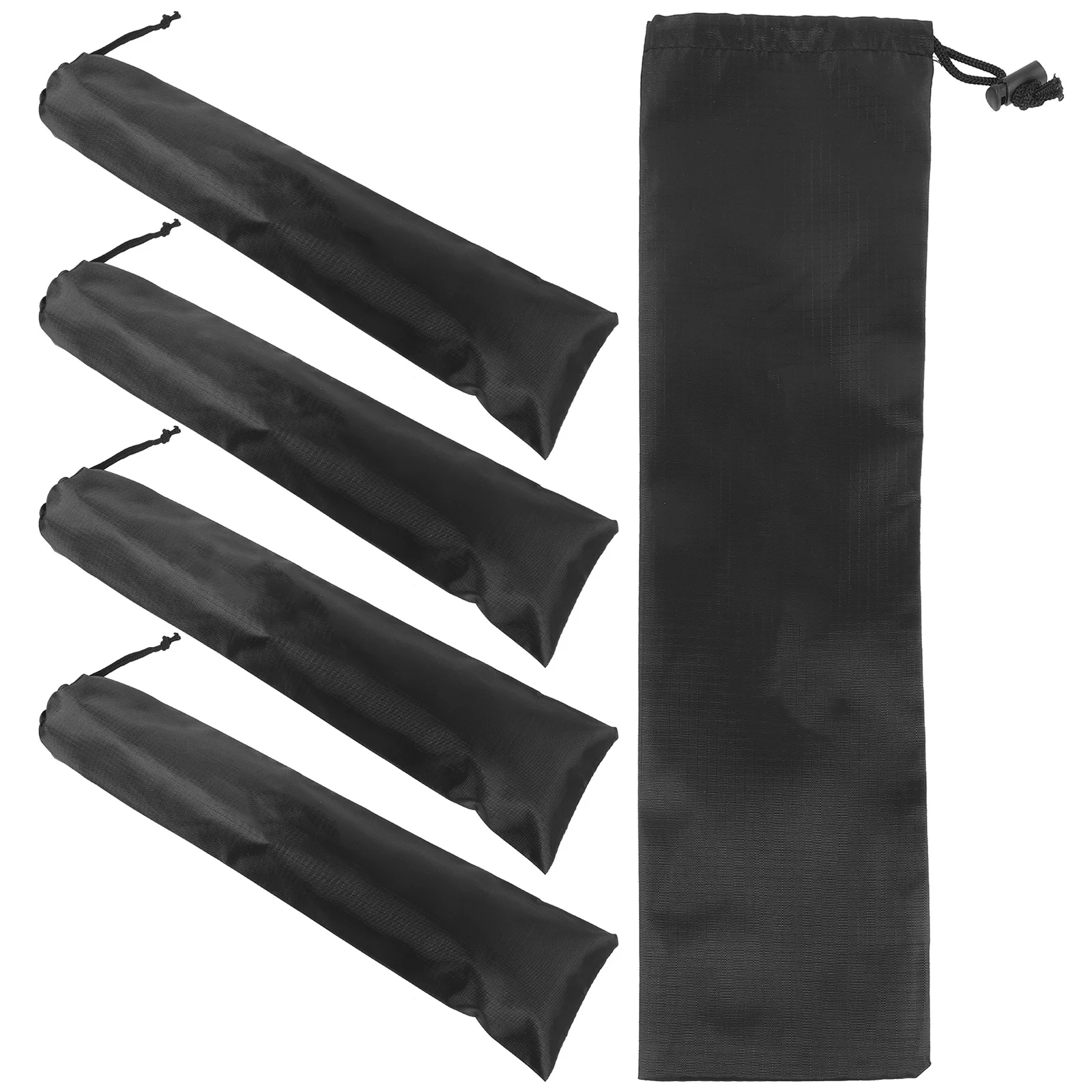 

5 Pcs Equipment Tent Pole Bag Storage Fixing Reinforced 210t Plaid Cloth Multifunctional Outdoor