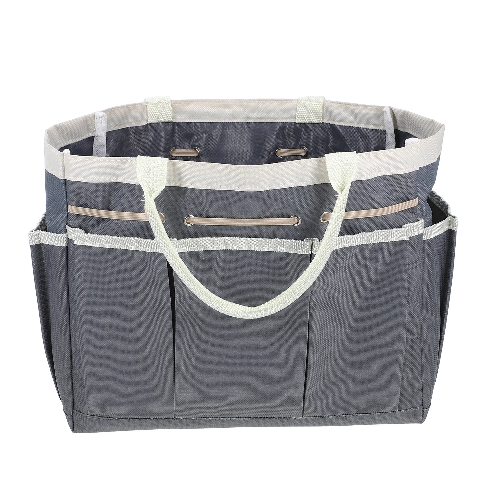 

Large Oxford Fabric Garden Tool Storage Bag Dark Gray Heavy Duty Tote with Sturdy Handle for Outdoor Home Gardening Organized