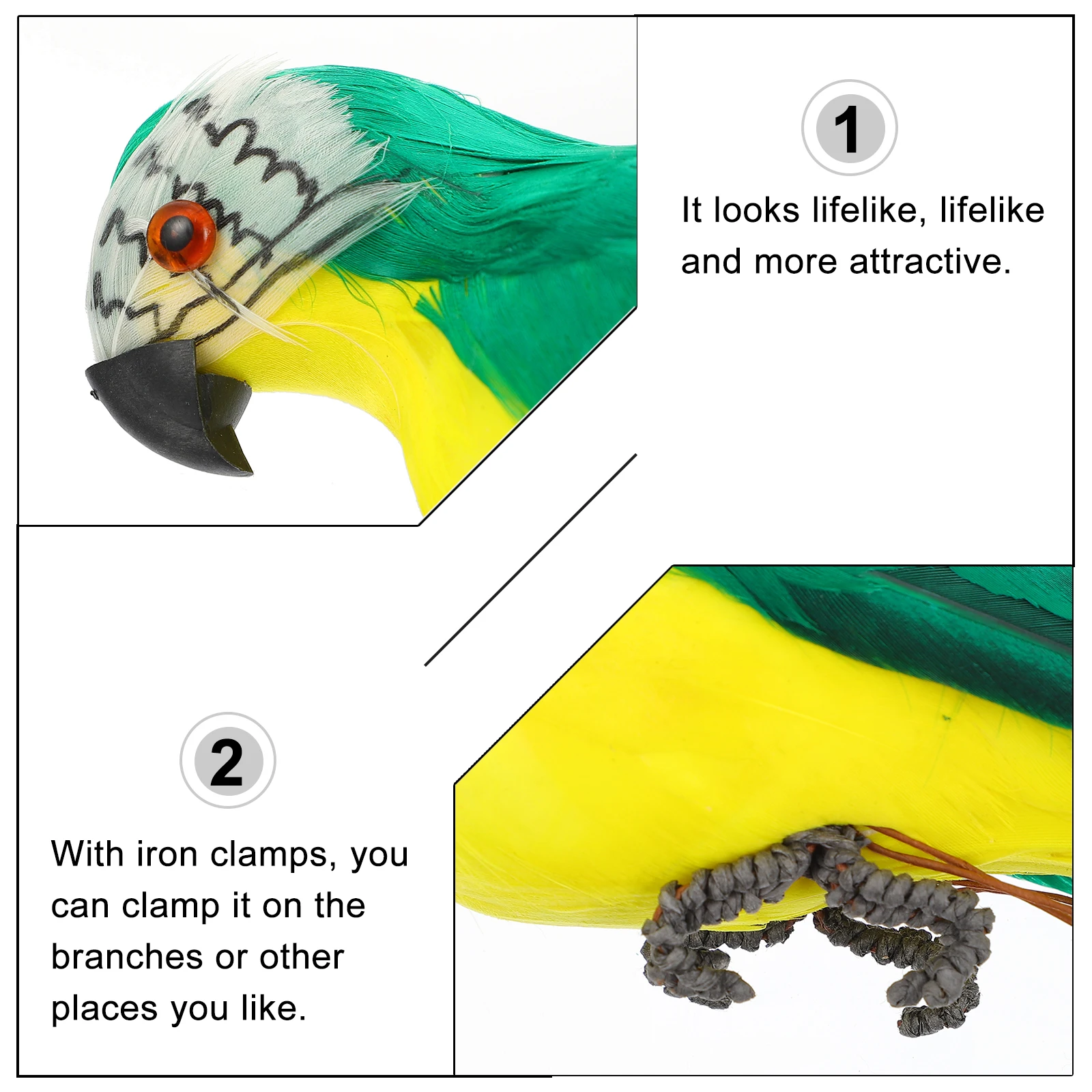 

Simulated Parrot Ornament Outdoor Ornaments Bird Decor Artificial Decoration Simulation Craft