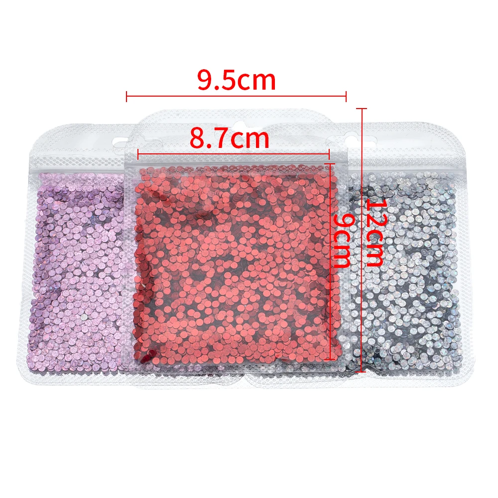 20gram Red 3mm Round Glitter Sequins Epoxy Resin Filler Material for DIY Jewelry Making Silicone Mold Filling Nail Beauty Decor