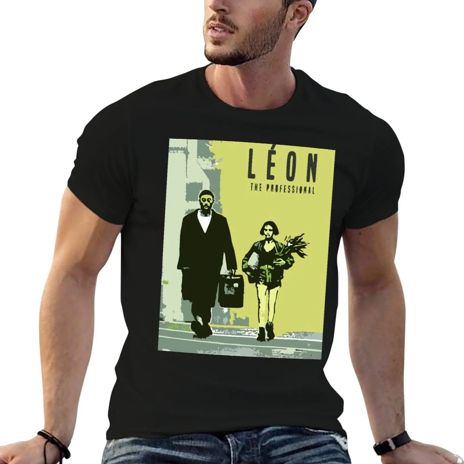 

Retro Leon Movie T-Shirt t shirt men 100% cotton luxury brand funny t shirts man man t shirts cotton T-shirt