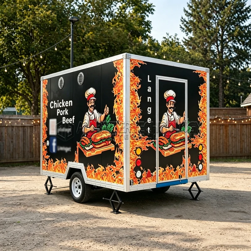 Allbetter Nuevo Remolque Móvil para Café, Pizza, Hamburguesas, Tacos, Helados, Hot Dogs, con Equipamiento de Cocina Completo en Venta