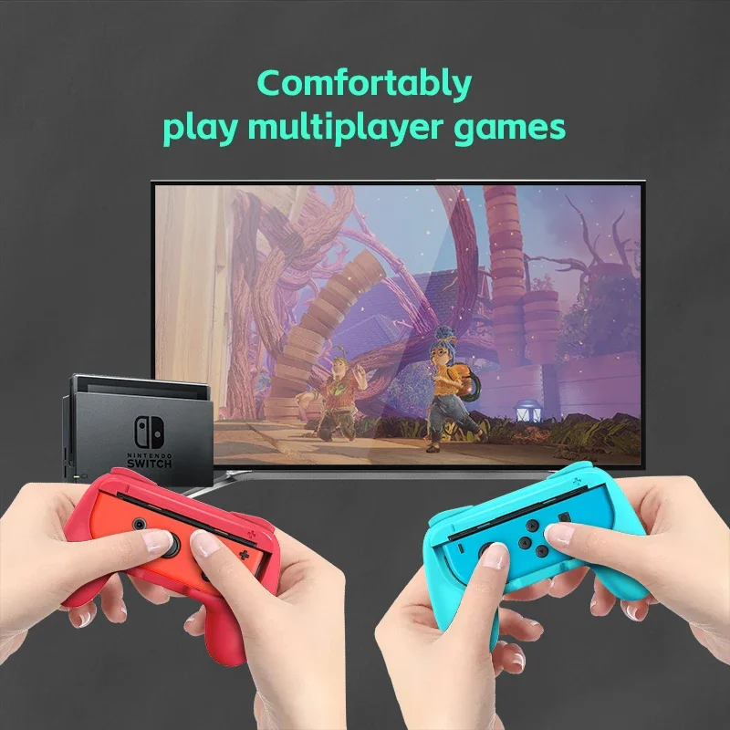 2-pak uchwytów do Joycon Comfort Uchwyt do JoyCon Kompatybilny z Nintendo Switch Oled Gaming Sport dla Joy Con