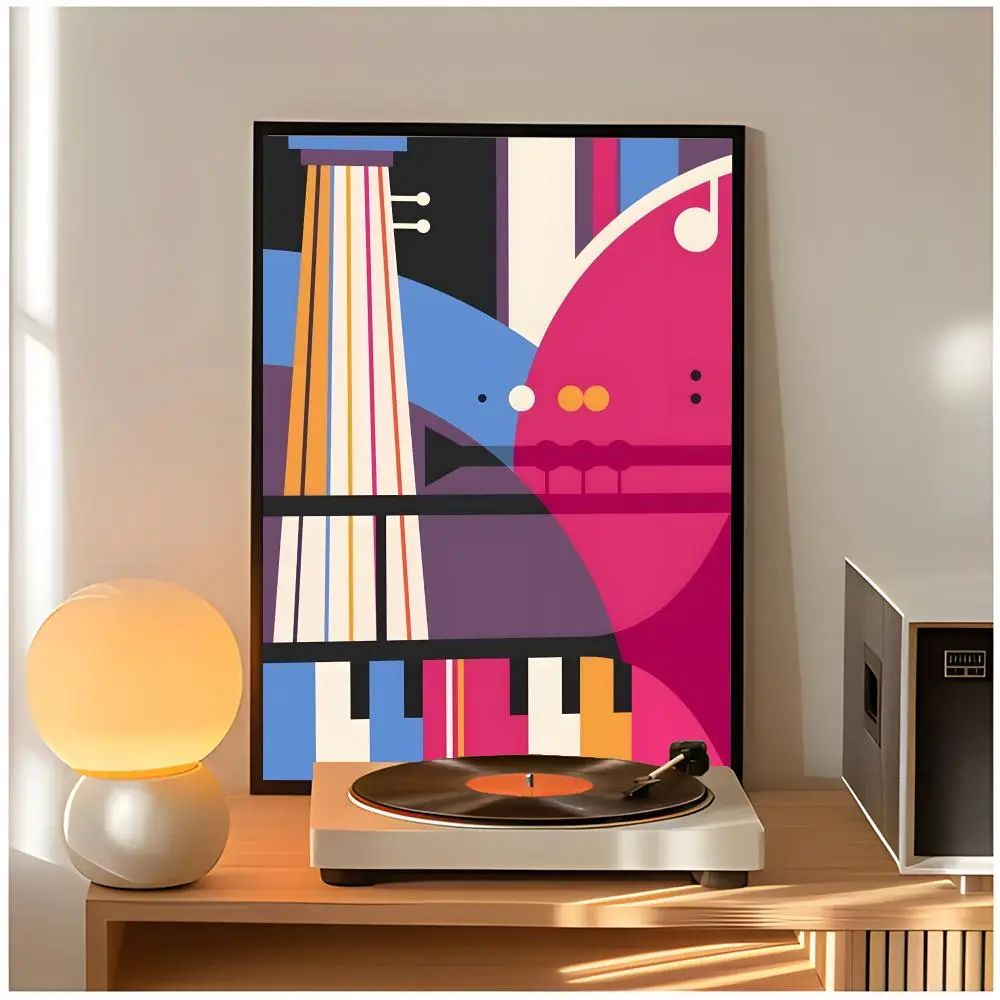 Modern Poster Geometric Music Poster Design Poster Premium Wall Decor Modern Home Poster Unframed