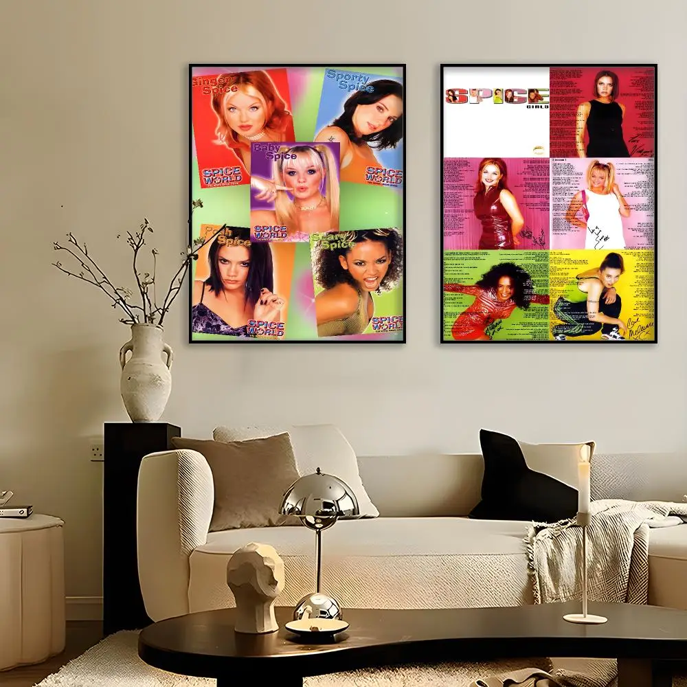 Music Girl Group Spice Girls Poster Modern Minimalism Aesthetic Art Prints Bedroom Kitchen Home Decor Art Poster Gifts