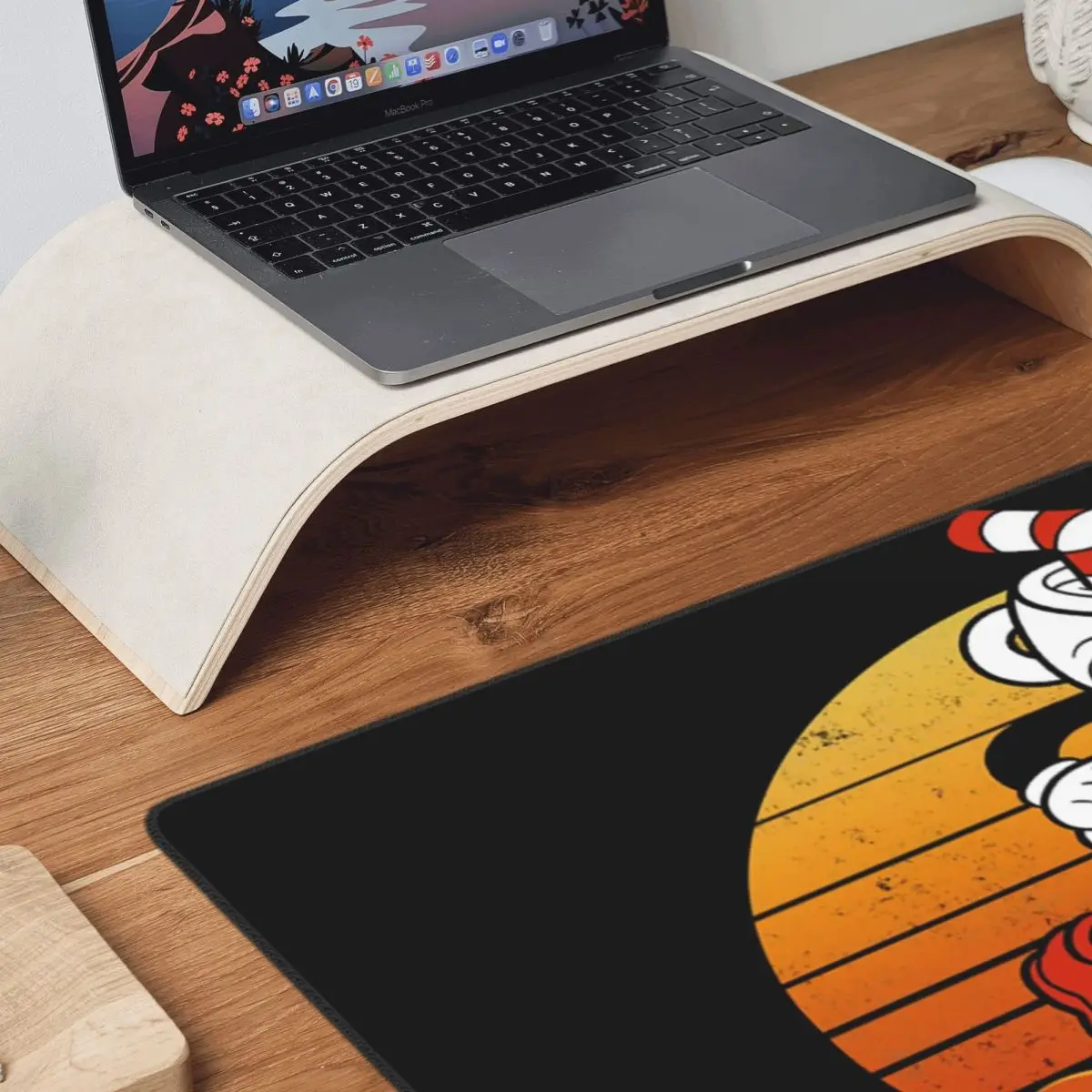 Cuphead Mugman Large Mouse Pad Computer Keyboard Mouse Mat Gaming PC Laptop Desk Mat Office Accessories Table Mats