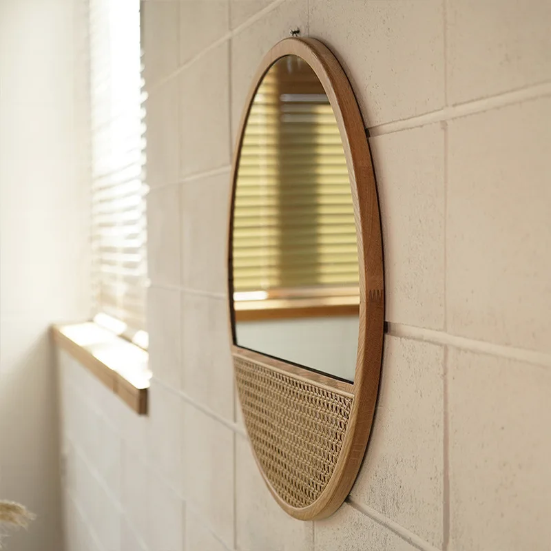 مرآة مكياج إسكندنافية، مرآة زخرفية بسيطة وحديثة لغرفة المعيشة، معلقة على الحائط، مرآة تزيين المشاهير على الإنترنت ب #4