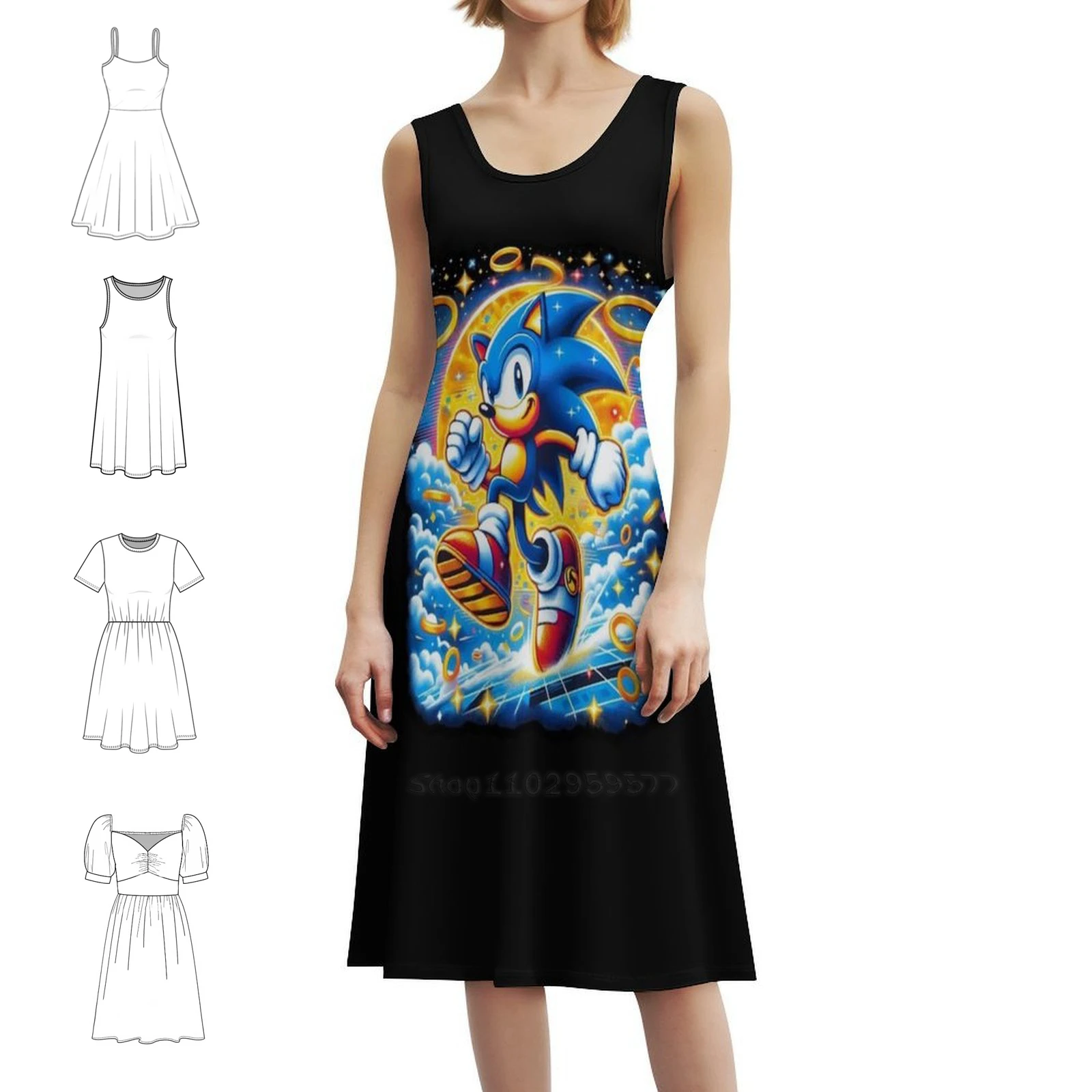 

Богемное платье без рукавов «Кольца в облаках» с несколькими принтами, пляжное праздничное платье HRizo Shadow «Ggman T Ls Knuckles Женский