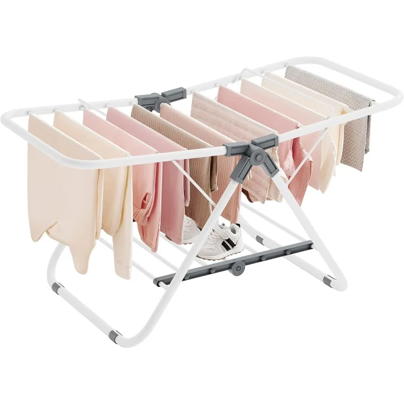 

Small Clothes Drying Rack, Foldable 2-Level Laundry Drying Rack, Space-Saving, for Small Clothes, Towels, Bathroom, Balcony