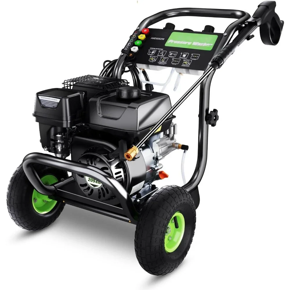 

4000PSI Pressure Washer 3.0GPM Gas Power 209CC Gas Powered Washing Machine Er with 25ft Hose&5 Nozzles, Pressure Washers