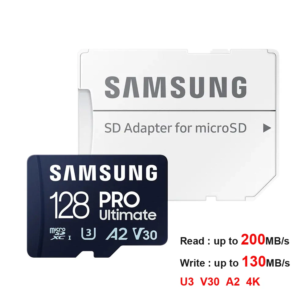 Samsung EVO Plus/PRO Plus/PRO Ultieme mcroSD-kaart 512G 256GB 128GB 64GB SDXC Klasse 10 U1 Hoge snelheid TF-kaart U3 voor 4K UHD video