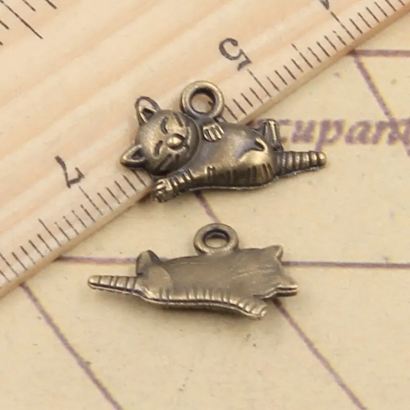

10PCS 19.5*12MM Cat Animal Charms, Forest Spirit Pendant Set for DIY Handmade Necklace & Bracelet Jewelry EF3929