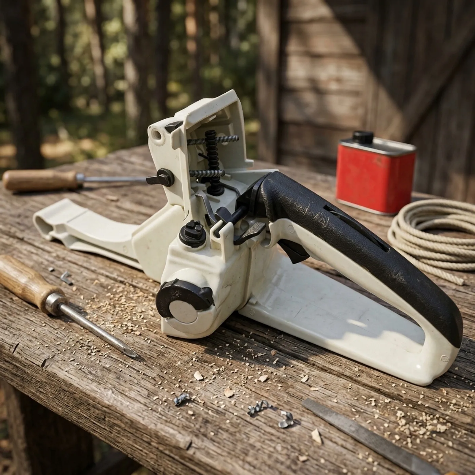 Ergonomic Handle MS240 MS260 Handle Fieldwork Use Robust Materials Construction Perfect Fit For Chainsaws White Plastic Material