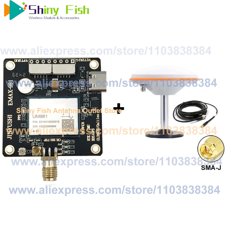 EM-981DM UM980 F9P Unicore UM981 GNSS Module RTK / INS IMU Board Type-C Multi-frequency GPS Beidou Glonass Galileo