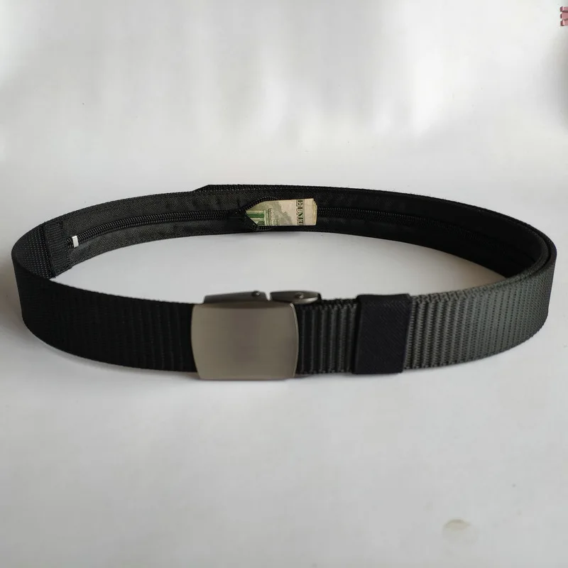 

Tactical Alloy Buckle Nylon Belt Army Military Training Hidden Hunting Hidden Zipper Bag Safety Waist Seal Military Gift A3503