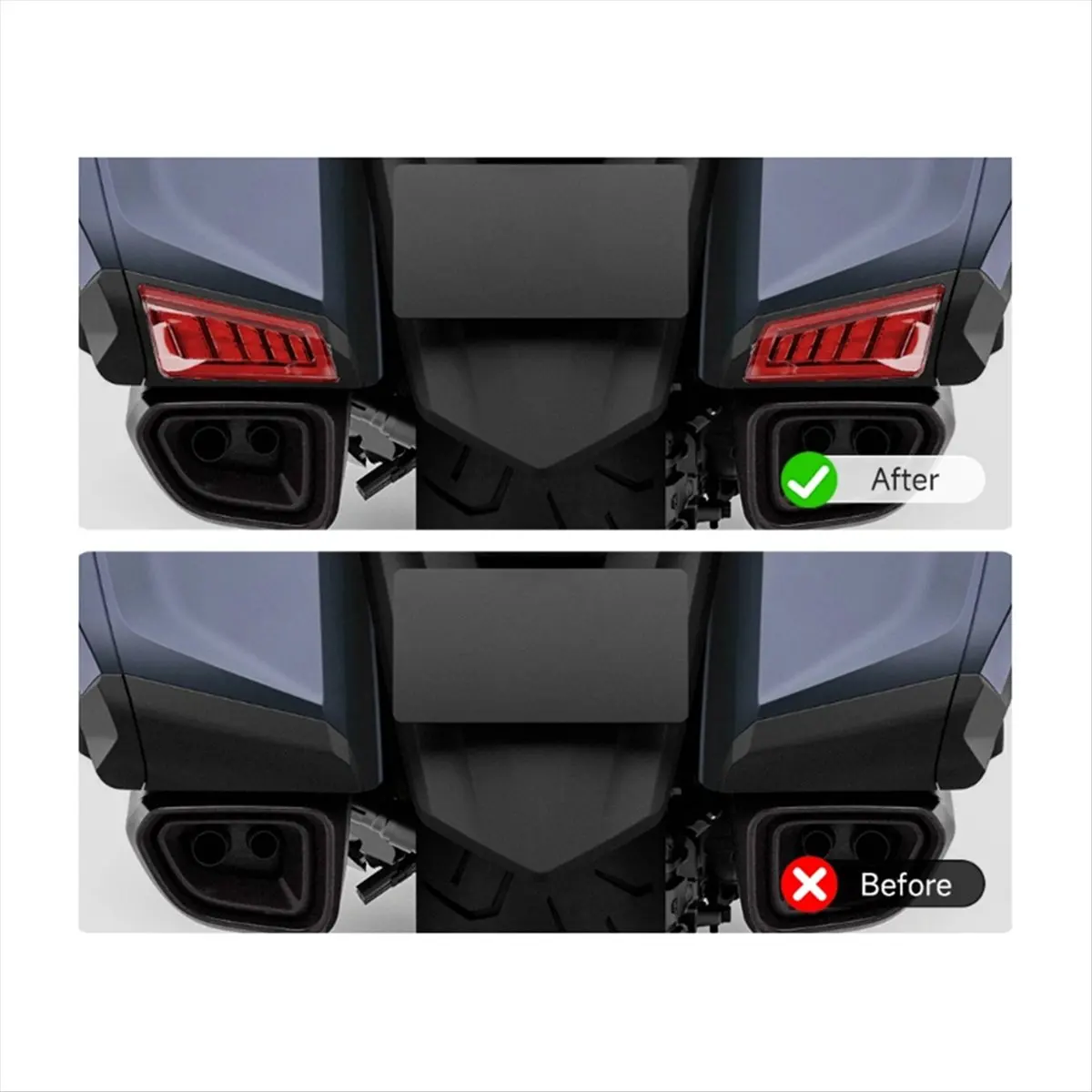 Super Sale Motorcycle Rear Saddlebag LED Turn Signal Lights Brake Lights Marking Light for Honda Goldwing Tour 2018-2023