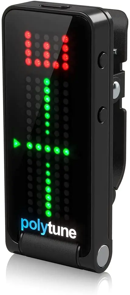 Neuer tc elektronischer Polytune-Clip zum Aufstecken des polyphonen Tuners Heads tock Tuner mit adaptivem LED-Display, mehreren Tuning-Modi