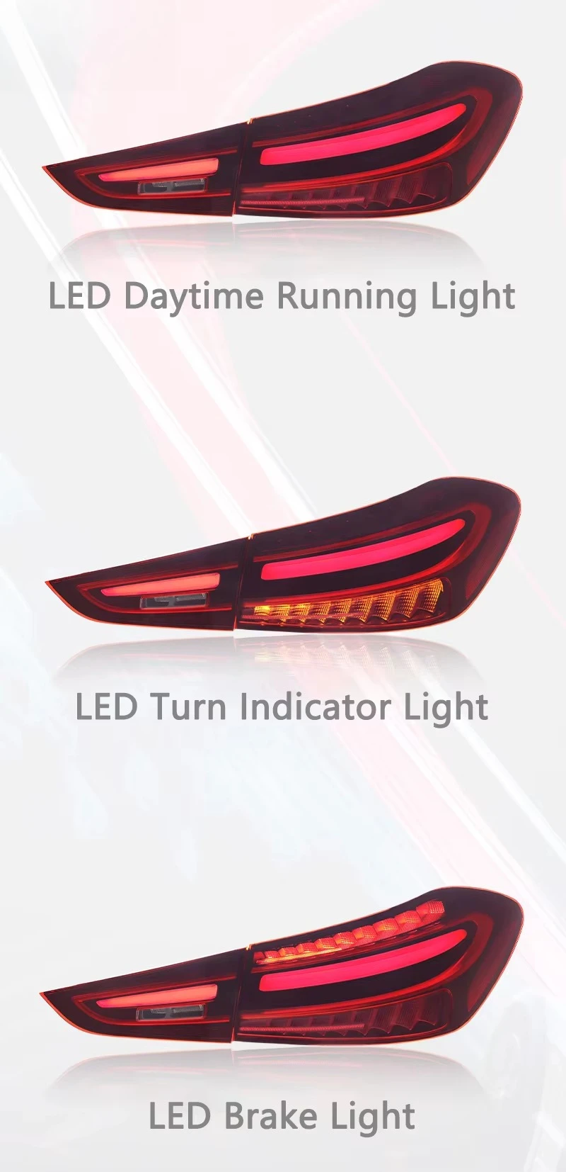 Taillight Assembly Modified Led Running Lights Running Turn Signal Brake Fog Lights for GLE-Coupe C167 2020-2023