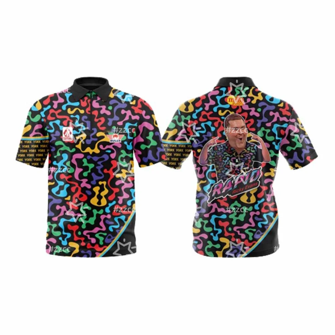 AliExpress NONE Ricky Evans Shirt (MULTI 2025) Official Darts Polo Shirt Spring Sports Dry Quickly Men's T-Shirt Kid's Clothing Tee Y2k Woman