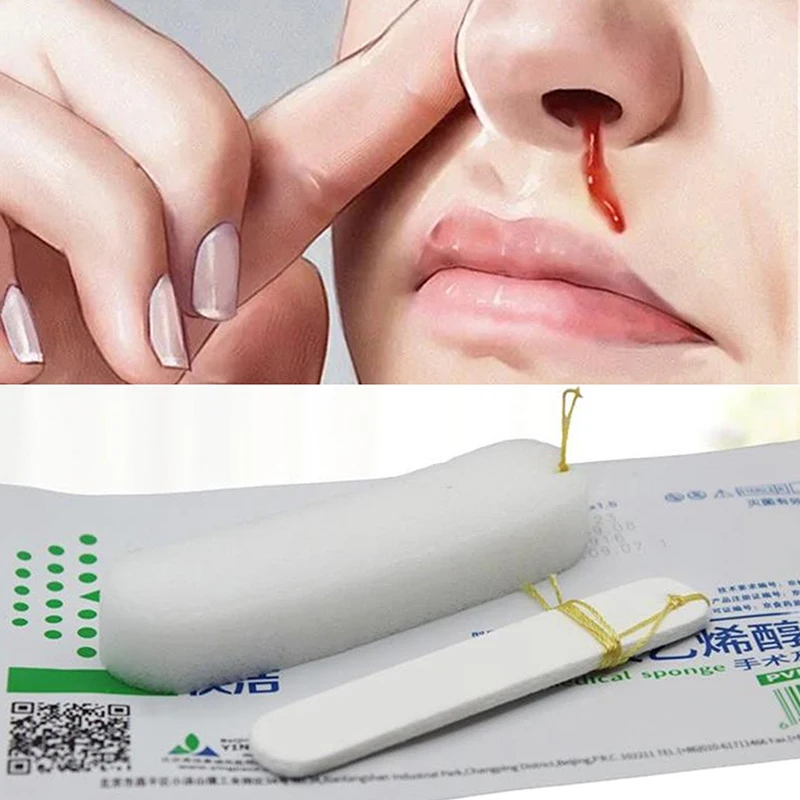 1PCS Medical Hemostatic PVA Expansion Sponge Disposable Nasal Dressing Sponge for Nose Bleed