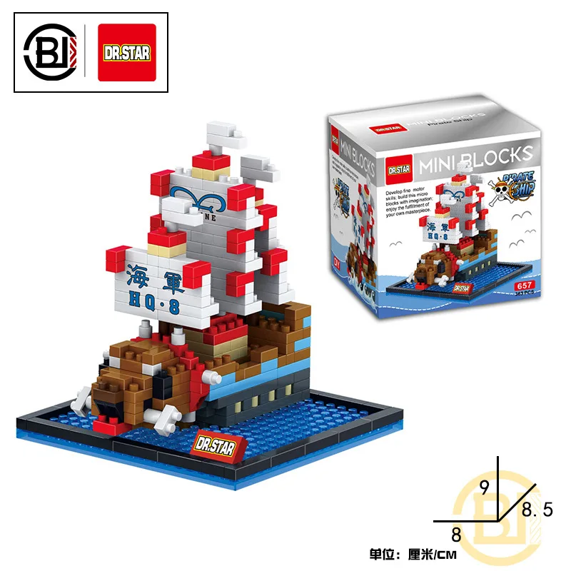 12 style One Piece Pirate Ship Series Building Blocks Bricks Anime Figure 3D DIY Luffy Mini Action Figures Education Game Toys