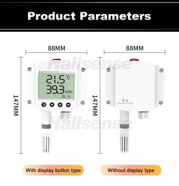

Wall Mount Remote Humidity And Temperature Transmitter Sensor with 4-20mA 0-5V 0-10V RS485 for Home Monitoring