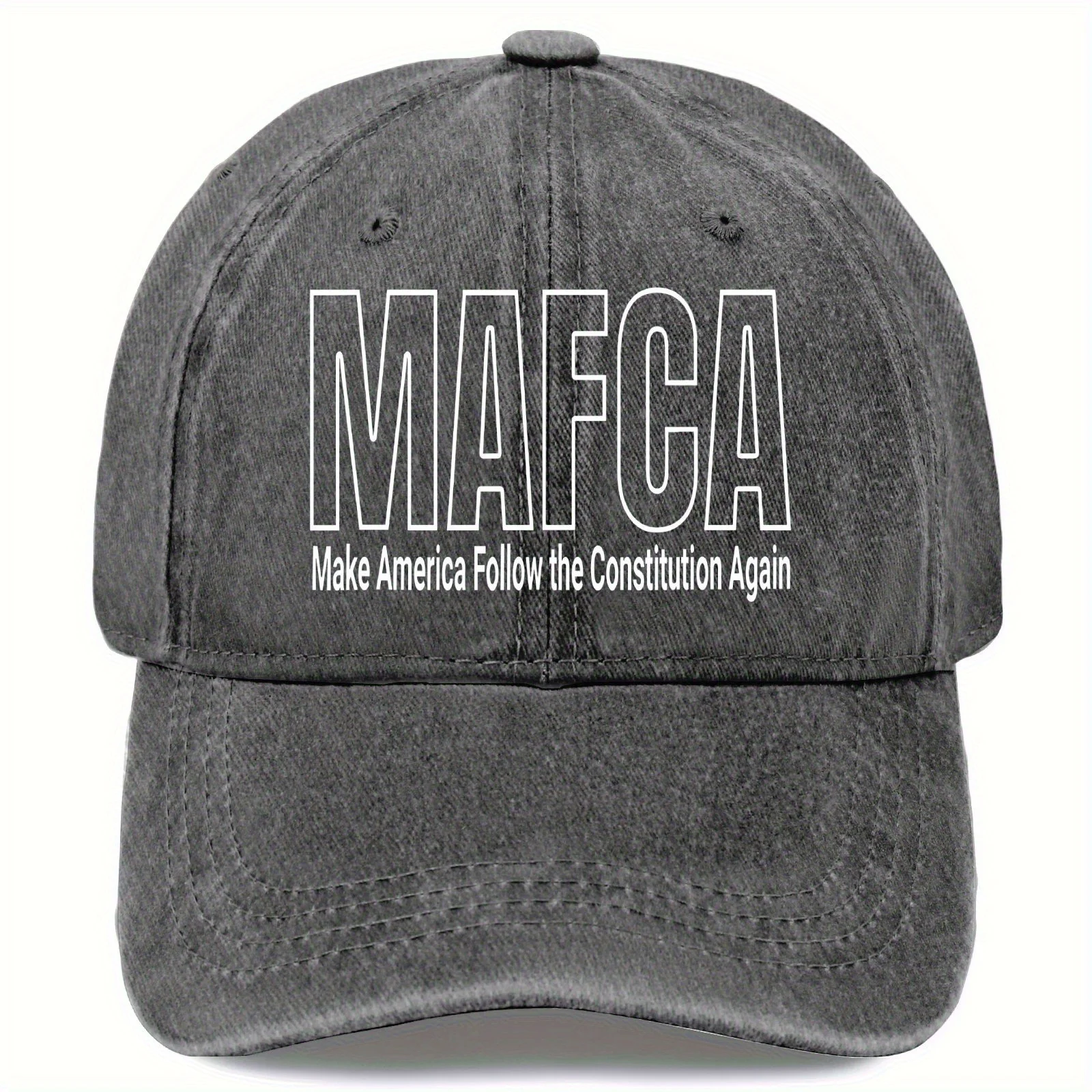 قبعة بيسبول كلاسيكية مغسولة MAFCA تجعل أمريكا اتبع الدستور مرة أخرى قبعة للجنسين، حروف أبيض وأسود، ريترو St