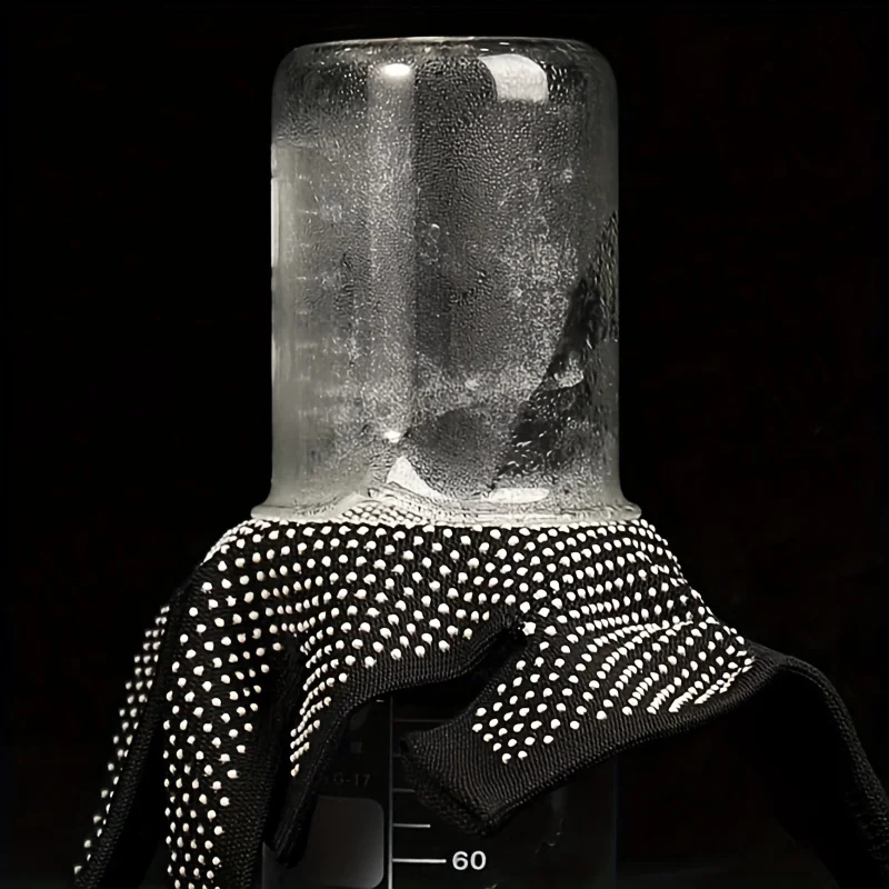 قفازات نصف إصبع مضادة للانزلاق، نمط رفيع عالمي، أصابع مكشوفة، حماية عمل سوداء، مكسورة بإصبعين لركوب الدراجات #4