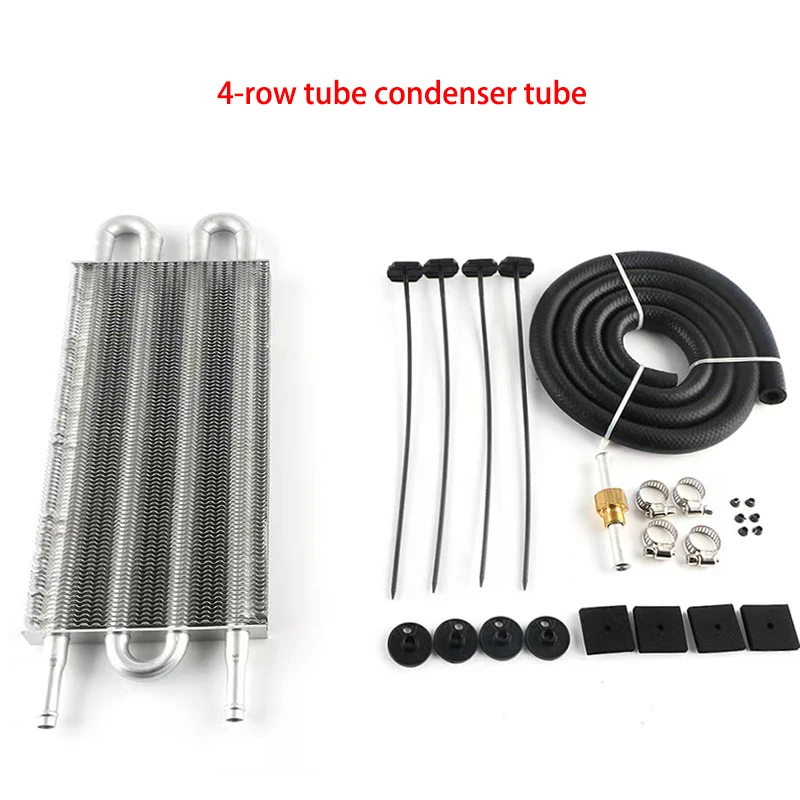 Oil Cooler 4 Row 6 Row 8 Row Universal Aluminum Radiator Converter Kit Auto Manual Fit For Car Motorcycle Remote Transmission