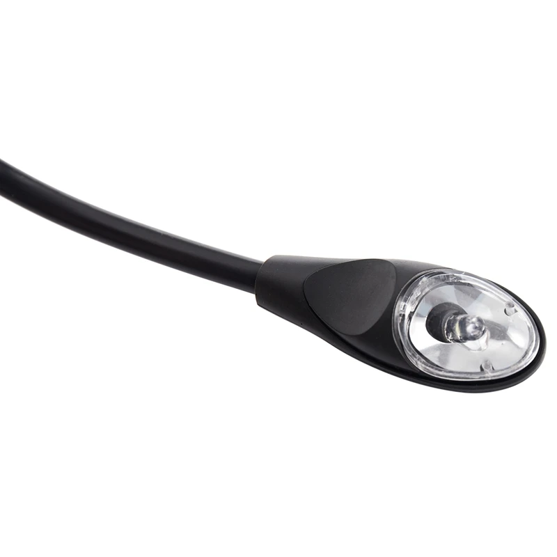 LICE-3X Mini Flexible Clip-On Bright Booklight LED Travel Book Reading Lamp White Light Book Holder Gray