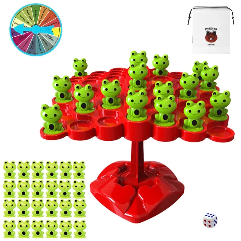 Montessori Math Toy Balancing Board Puzzle per bambini Frog Balance Tree Educational interazione genitore-figlio gioco da tavolo giocattoli