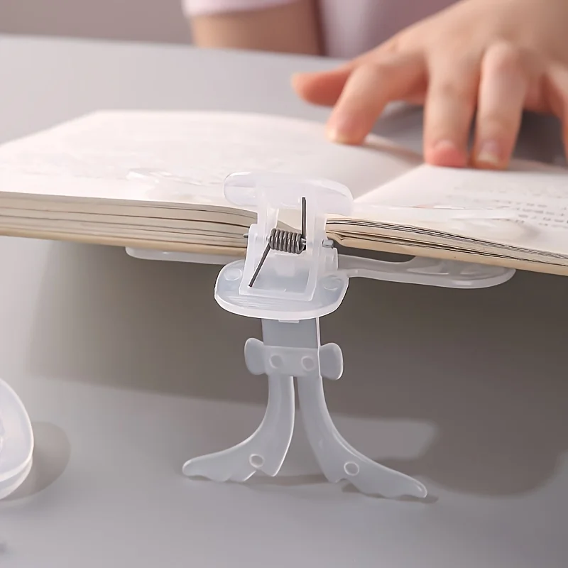 

2pcs Adjustable Student Book Clip, Office & Study Supplies, Portable Document Organizer with Sturdy Grip for Effective Readin