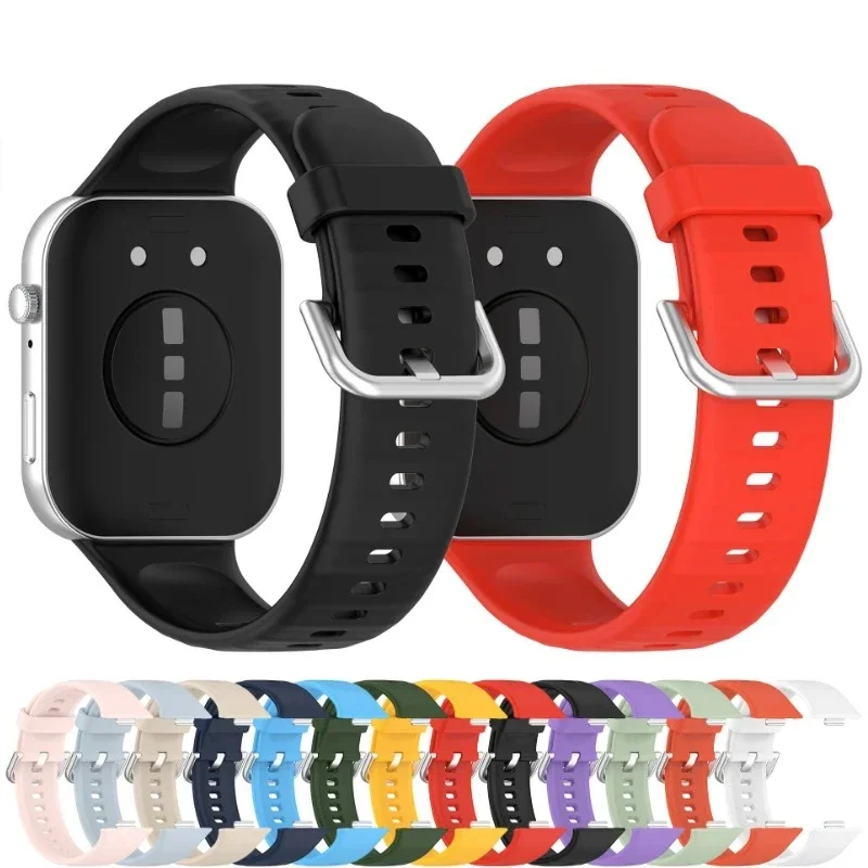 Soft Water-resistant Strap Monochrome Silicone Replacement Strap for Huawei Watch Fit 4/3/4 Pro