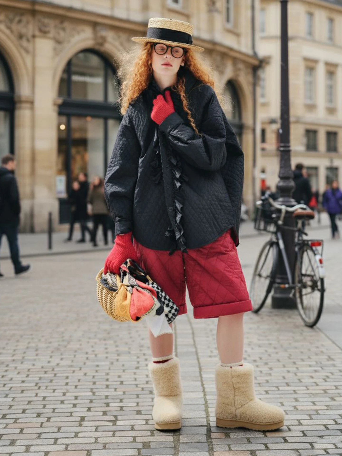 

Тонкое хлопковое пальто с рюшами в лесном стиле, винтажное стеганое свободное пальто, повседневная одежда для поездок на работу и атмосферы 255289