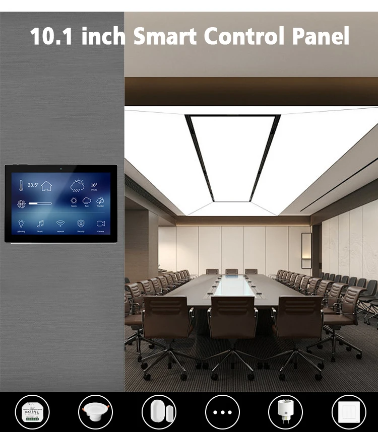 Rockchip RK3566 2GB RAM لوحة اللمس المتعددة المنزل الذكي RS485 Tuya App USB مصدر الطاقة 4G للفنادق والسيارات YC-SM1011 #5